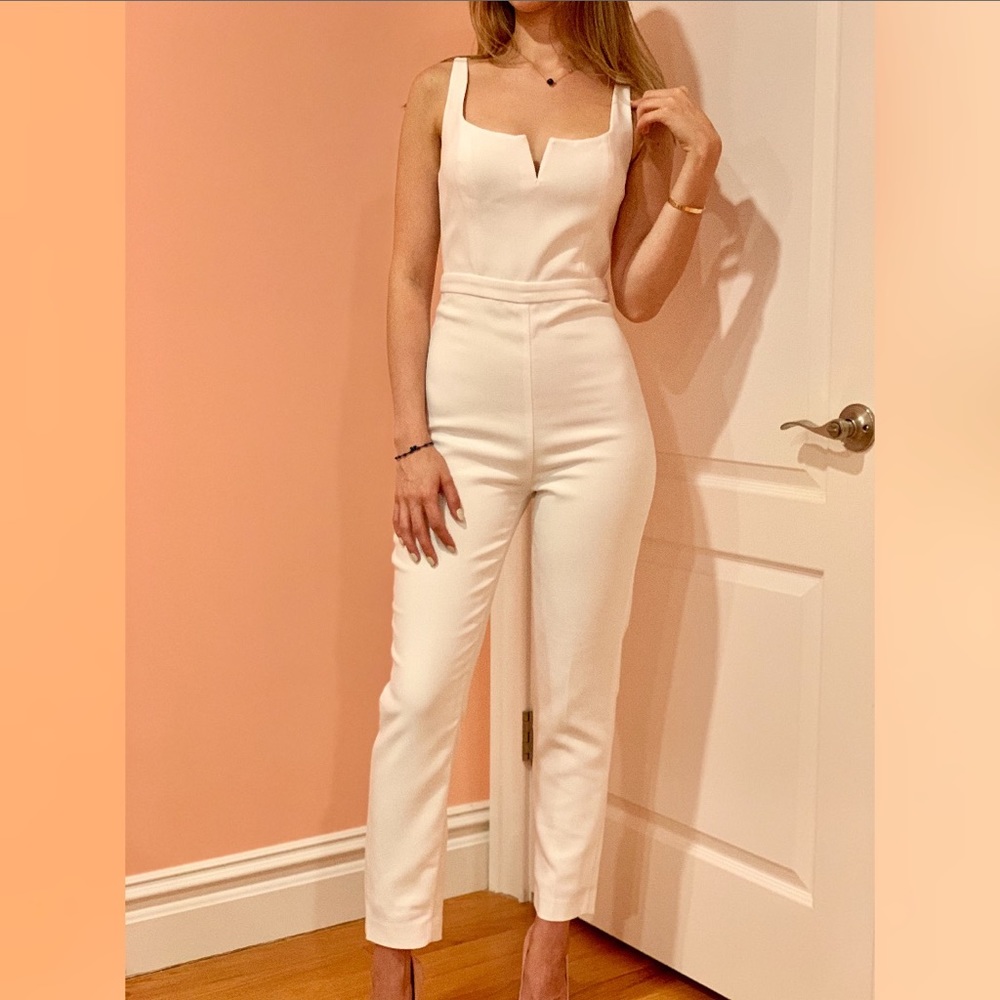 BEBE White Jumpsuit